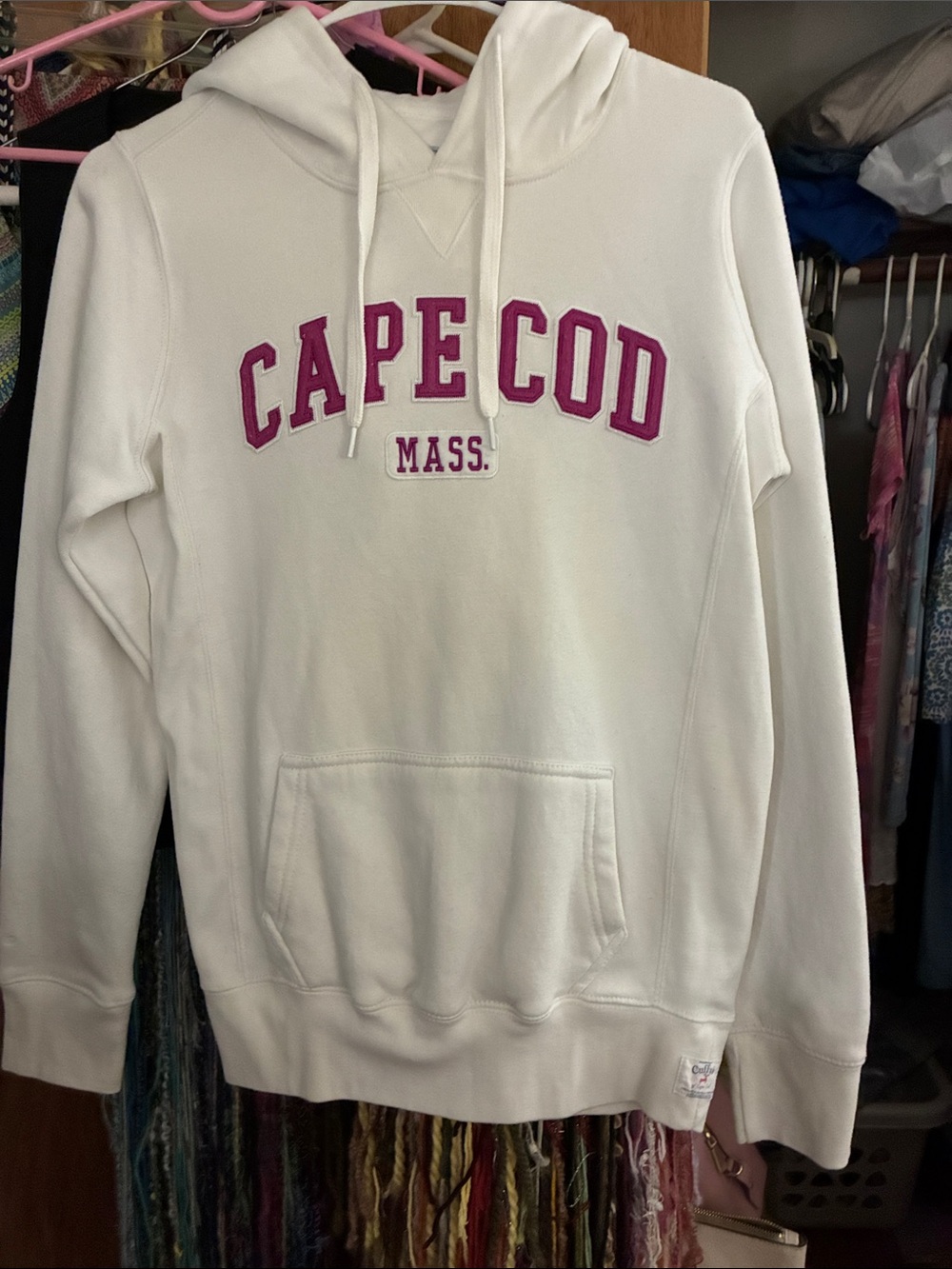 Cape Cod Mass. White Hoodie Sweatshirt